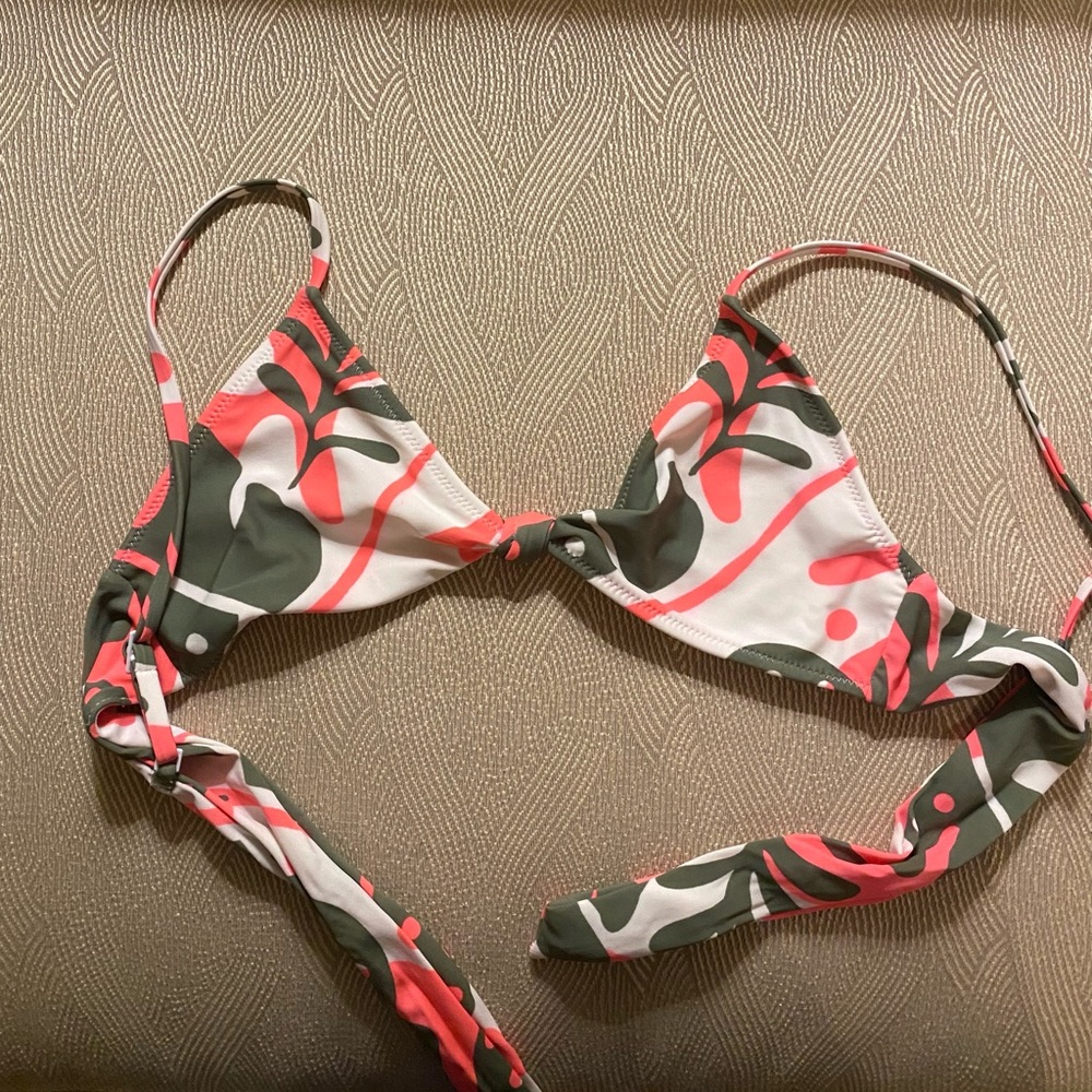 Aerie tropical print bikini top